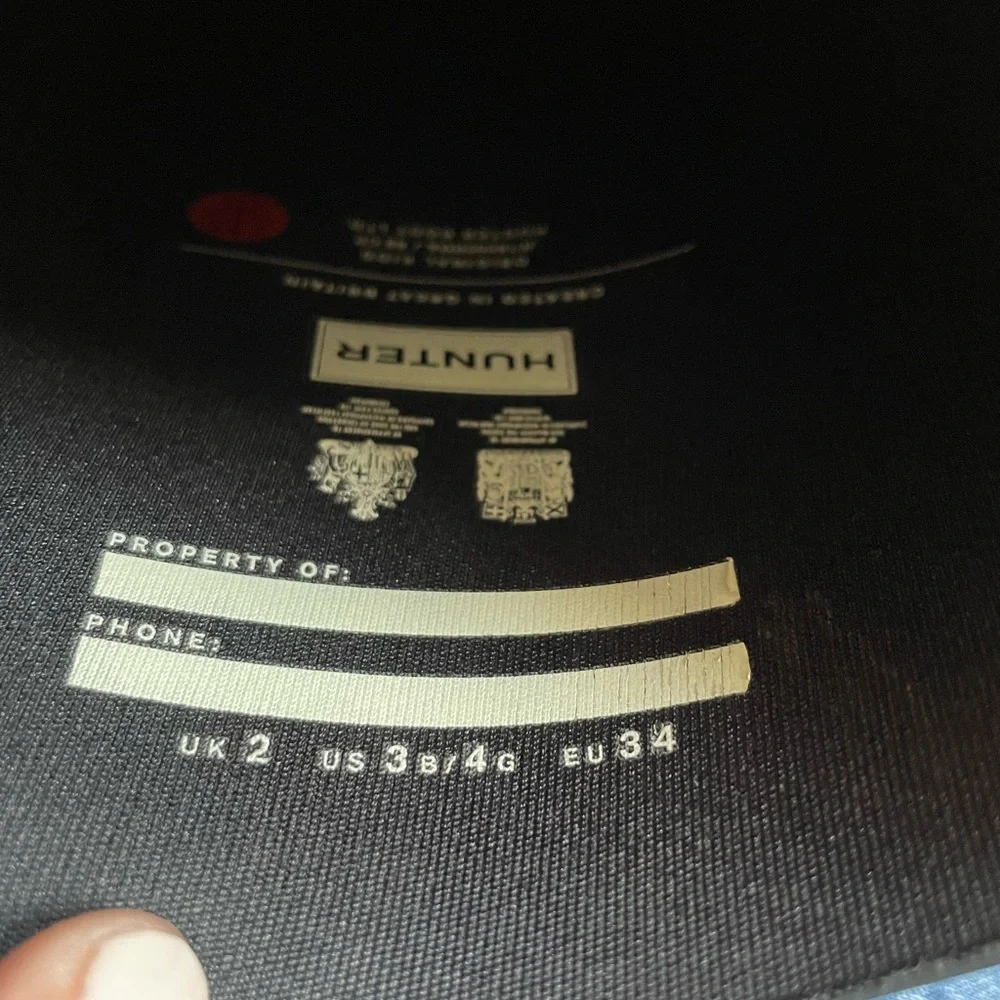 Hunter Original Kids Wellington Boots black Size 4 girls and 3 boys - Picture 7 of 9